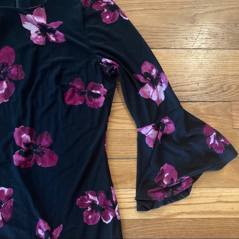 Tommy Hilfiger Black Floral Print Dress - Picture 6 of 13